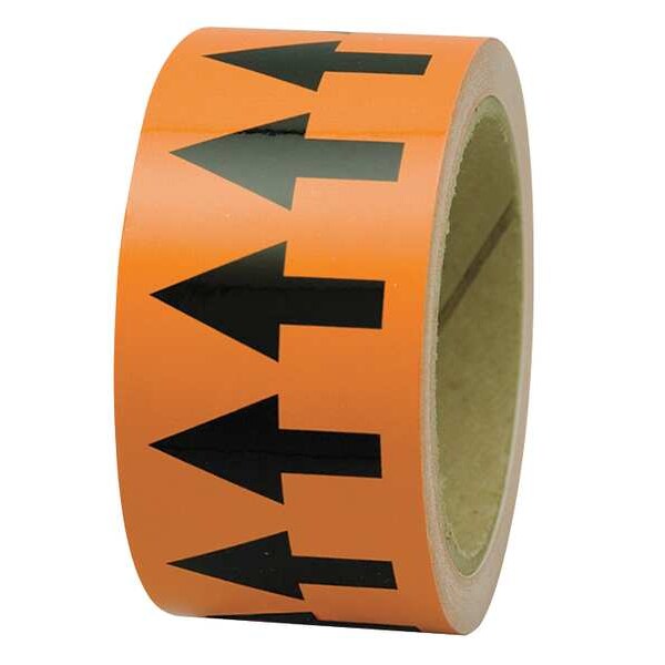 Arrow Tape, Black/Orange, 1 In. W, PMA153