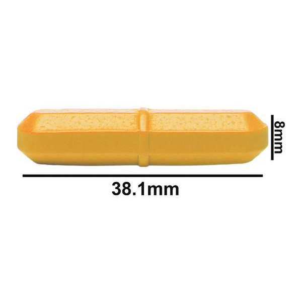 STIR BAR, PTFE, OCTAGON, YLW, 1-1/2X5/16