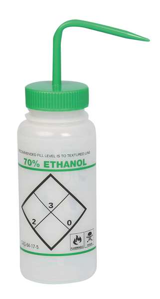 Wash Bottle, Std Spout, 500ml, Ethanol, PK6