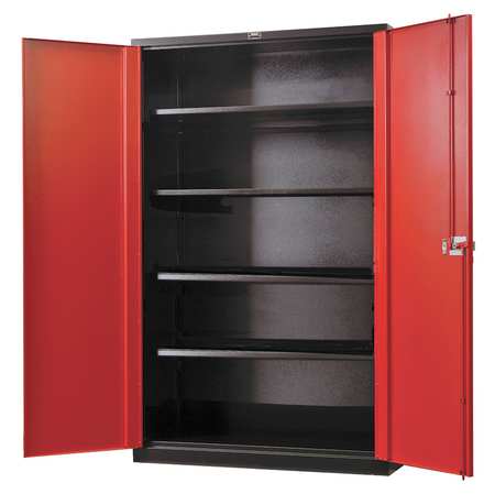 14 ga. ga. Steel Storage Cabinet, 48 in W, 78 in H, Stationary
