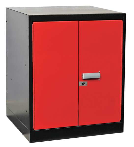 Cabinet Pedestal, 18Wx24Dx32 H, Black/Red