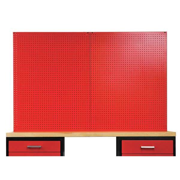 Pegboard, Round, 44-1/4 In. H, 72 In. W, Red