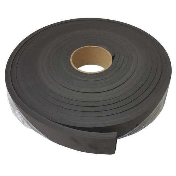 Foam Roll, Water-Resistant Closed Cell, 2 in W, 25 ft L, 1/2 in Thick, Black