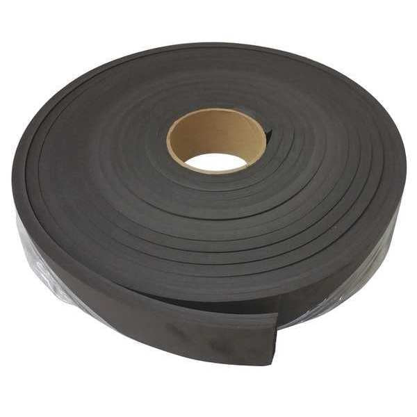 Foam Roll, Water-Resistant Closed Cell, 2 in W, 25 ft L, 3/8 in Thick, Black