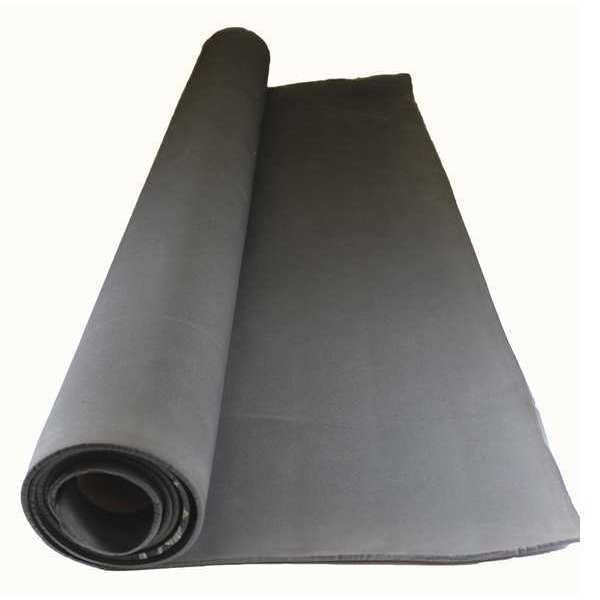 Foam Roll, Water-Resistant Closed Cell, 42 in W, 72 in L, 3/8 in Thick, Black