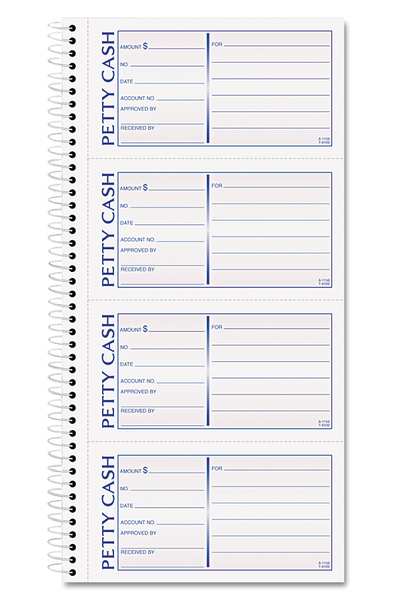 Petty Cash Receipt Book, 2-3/4 x 11