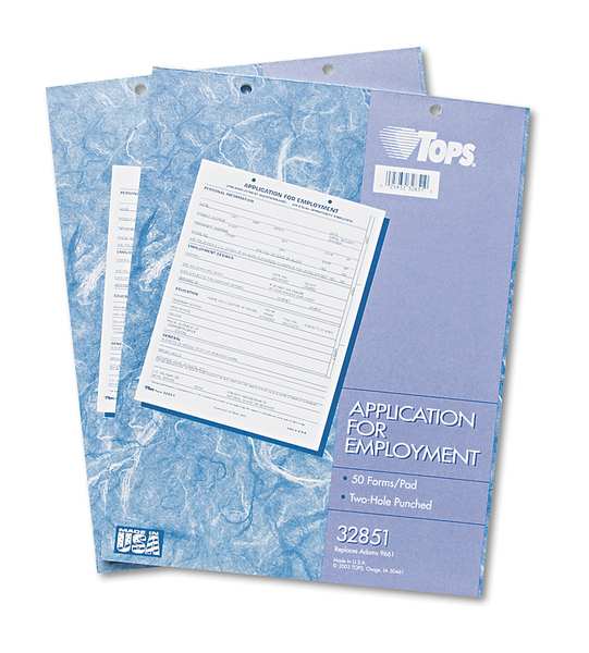Employee Application Form, 8-1/2 x 11, PK2