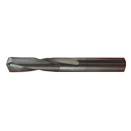 Screw Machine Drill Bit, 21/64 in Size, 118  Degrees Point Angle, Solid Carbide, Spiral Flute