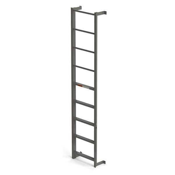 Fixed Dock Ladder, Side Step, 5 Steps, 9 Rungs, Overall Length 8'6