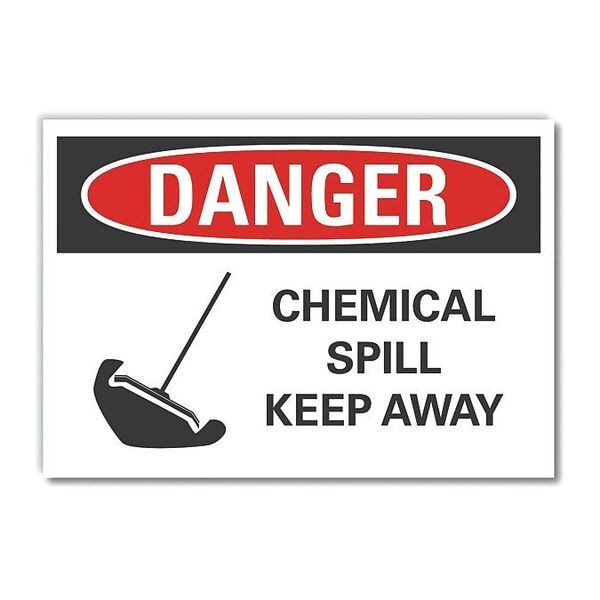 Chemicals Danger Reflective Label, 7 in H, 10 in W, English, LCU4-0225-RD_10X7