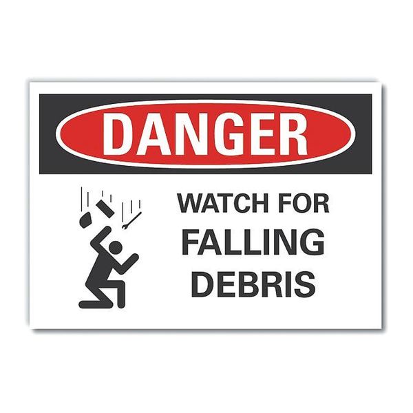Danger Sign, 10 in H, 14 in W, Polyester, Horizontal Rectangle, English, LCU4-0255-ND_14X10