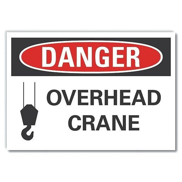 Danger Sign, 10 in Height, 14 in Width, Reflective Sheeting, Horizontal Rectangle, English