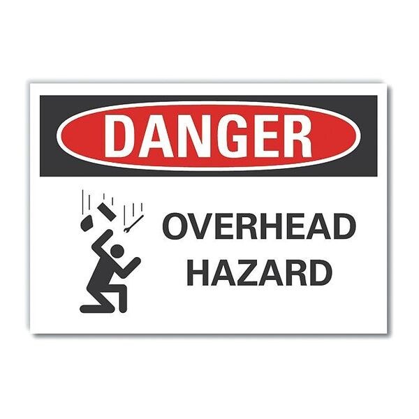 Danger Sign, 7 in Height, 10 in Width, Reflective Sheeting, Vertical Rectangle, English