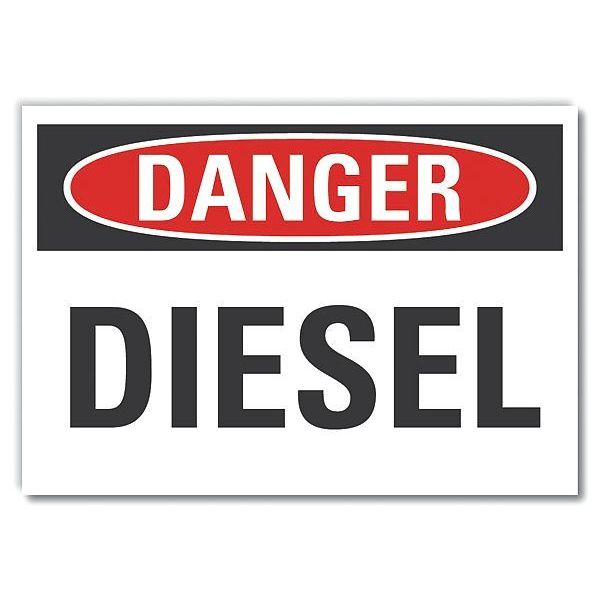 Danger Sign, 10 in H, 14 in W, Polyester, Horizontal Rectangle, English, LCU4-0301-ND_14X10