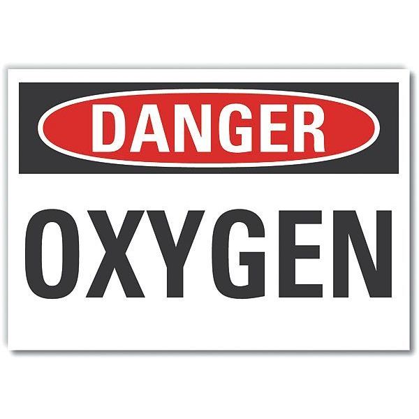 Danger Sign, 3 1/2 in H, 5 in W, Horizontal Rectangle, English, LCU4-0302-RD_5X3.5