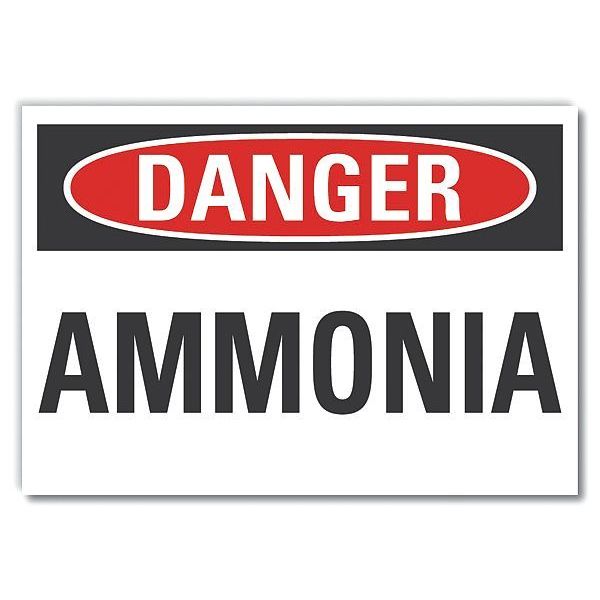 Danger Sign, 10 in H, 14 in W, Polyester, Horizontal Rectangle, English, LCU4-0307-ND_14X10