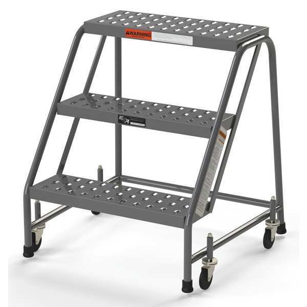 Industrial Step Stool, 3 Steps, 24