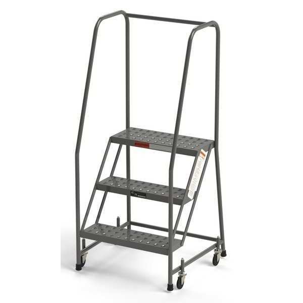 Industrial Step Stool, 3 Steps, 24
