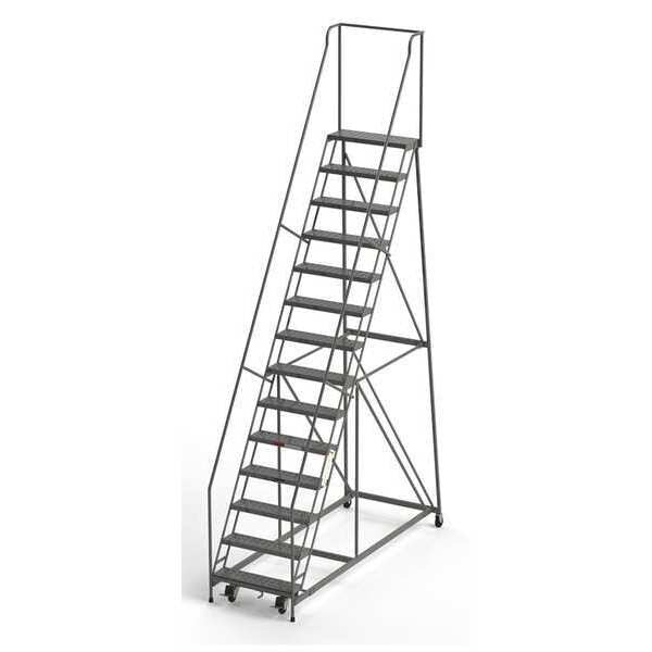 Industrial Rolling Ladder, 14 Steps, 30