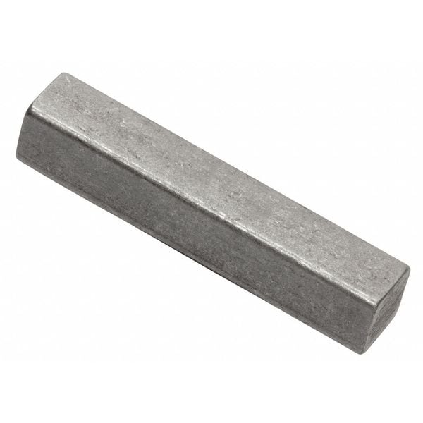 Undersized Machine Key, Square End, Steel, Plain, 10 mm L, 3 mm Sq