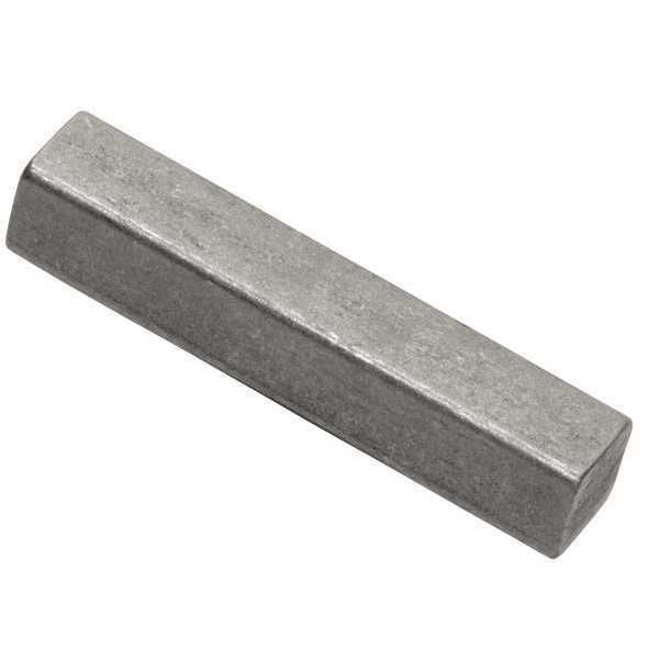 Oversized Machine Key, Square End, Carbon Steel, Plain, 1-1/2 in L, 1/4 in Sq