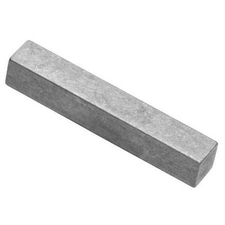 Undersized Machine Key, Square End, Stainless Steel, Plain, 2 in L, 3/8 in Sq