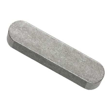Oversized Machine Key, Round End, Steel, Plain, 80 mm L, 8 x 7 mm Sq
