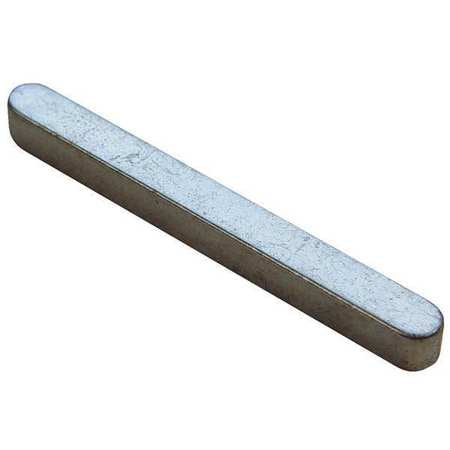 Oversized Machine Key, Round End, Carbon Steel, Zinc Clear Trivalent, 40 mm L, 10 mm Sq