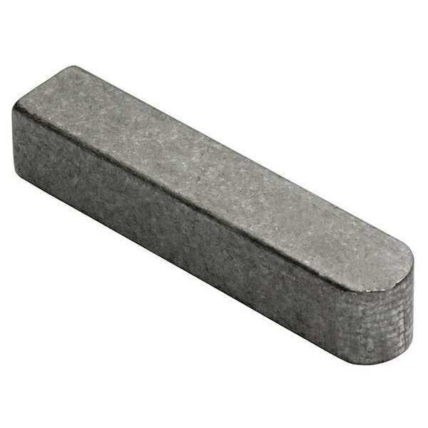 Undersized Machine Key, Round End, Steel, Plain, 3 in L, 5/8 in Sq