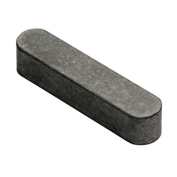 Undersized Machine Key, Round End, Stainless Steel, Plain, 25 mm L, 6 mm Sq