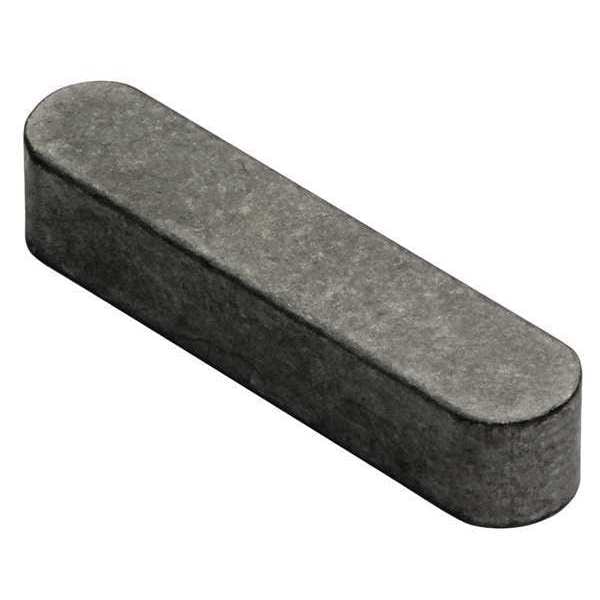 Undersized Machine Key, Round End, Stainless Steel, Plain, 1/2 in L, 3/16 in Sq