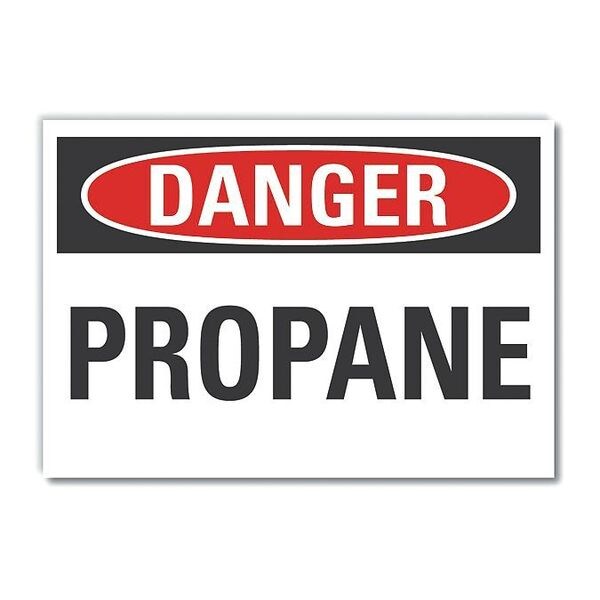 Danger Sign, 7 in H, 10 in W, Non-PVC Polymer, Vertical Rectangle, English, LCU4-0310-ED_10x7