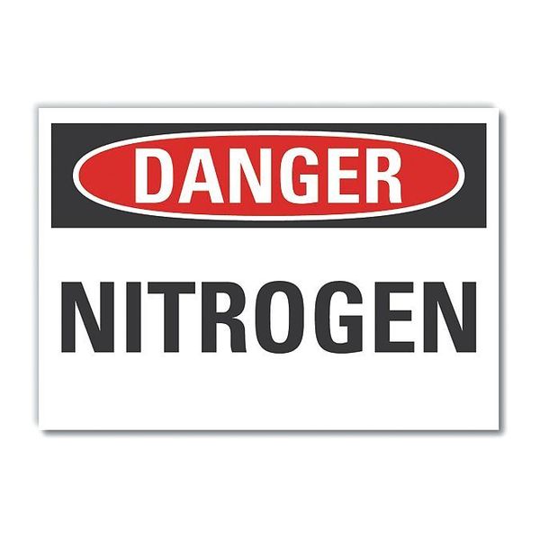 Danger Sign, 7 in H, 10 in W, Non-PVC Polymer, Vertical Rectangle, English, LCU4-0321-ED_10x7