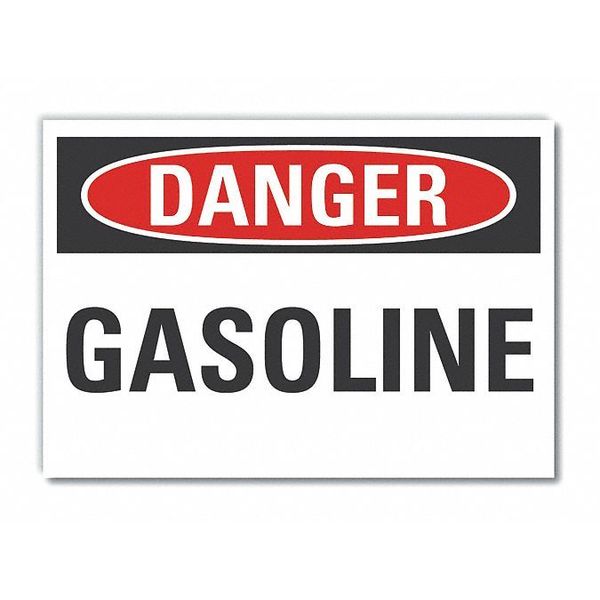 Danger Sign, 3 1/2 in H, 5 in W, Polyester, Horizontal Rectangle, English, LCU4-0313-ND_5X3.5