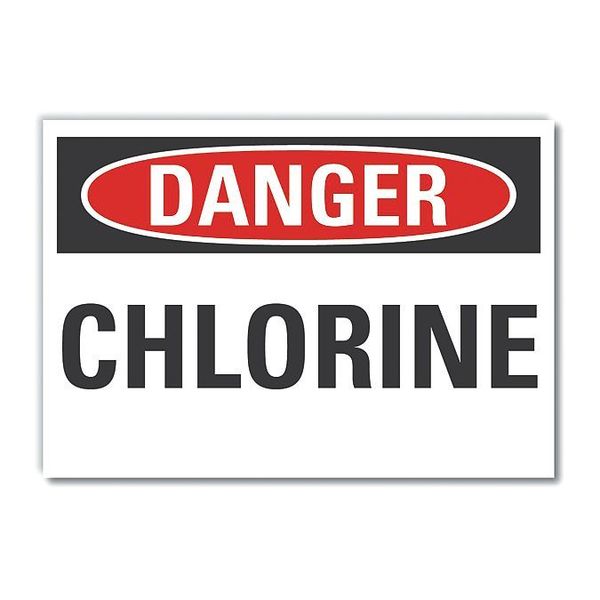 Danger Sign, 5 in H, 7 in W, Polyester, Horizontal Rectangle, English, LCU4-0316-ND_7X5