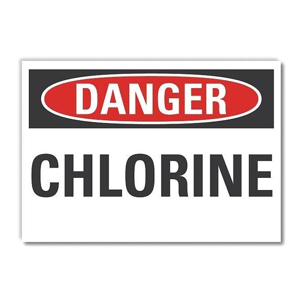 Danger Sign, 3 1/2 in H, 5 in W, Polyester, Horizontal Rectangle, English, LCU4-0316-ND_5X3.5