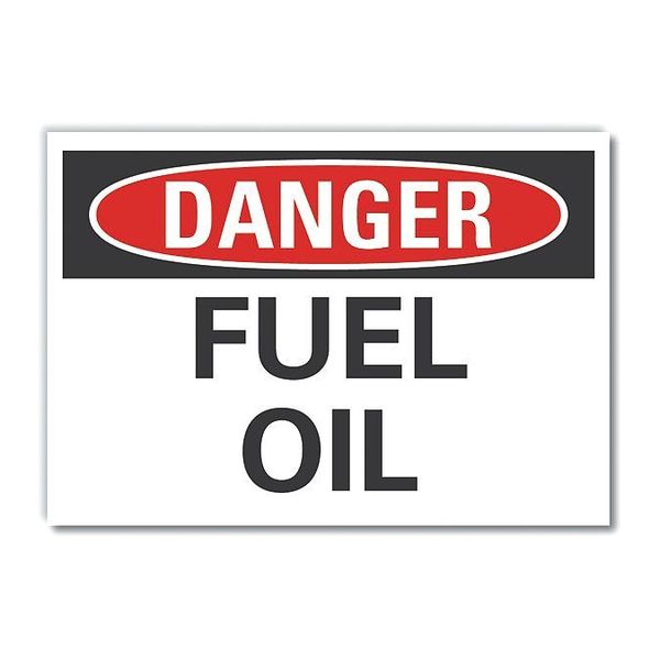 Fuel Material Danger Reflective Label, 7 in Height, 10 in Width, Reflective Sheeting, English
