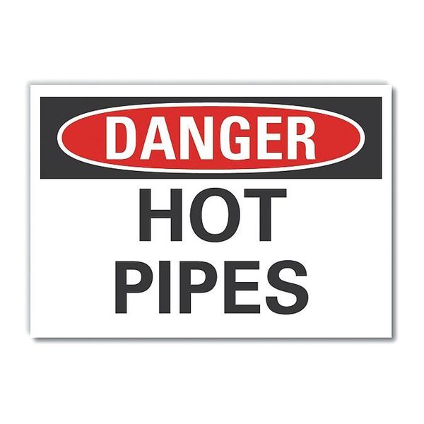 Danger Sign, 10 in H, 14 in W, Non-PVC Polymer, Horizontal Rectangle, English, LCU4-0328-ED_14x10