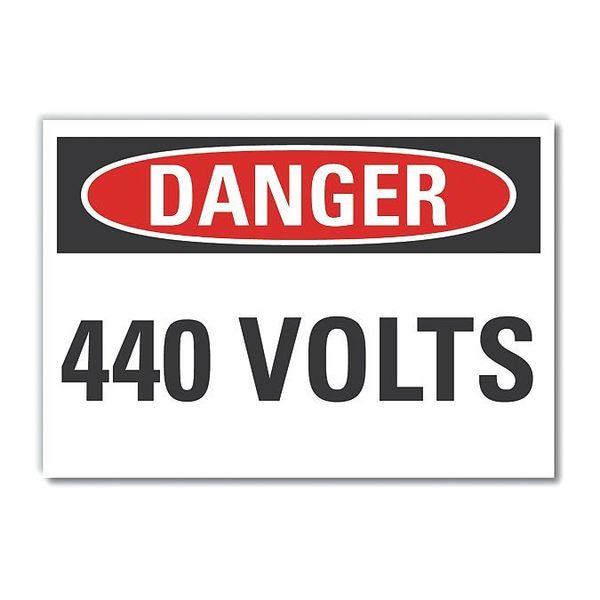 Refl Decal Danger 440 Volts, 10