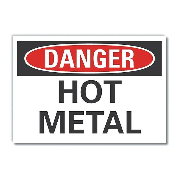 Danger Sign, 7 in H, 10 in W, Non-PVC Polymer, Vertical Rectangle, English, LCU4-0327-ED_10x7