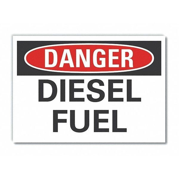 Danger Sign, 3 1/2 in H, 5 in W, Horizontal Rectangle, English, LCU4-0338-RD_5X3.5