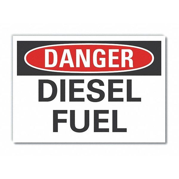 Danger Sign, 10 in H, 14 in W, Horizontal Rectangle, English, LCU4-0338-RD_14X10