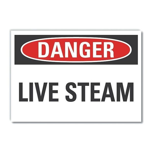 Danger Sign, 7 in H, 10 in W, Non-PVC Polymer, Vertical Rectangle, English, LCU4-0333-ED_10x7