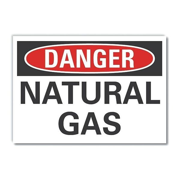 Danger Sign, 10 in H, 14 in W, Non-PVC Polymer, Horizontal Rectangle, English, LCU4-0341-ED_14x10