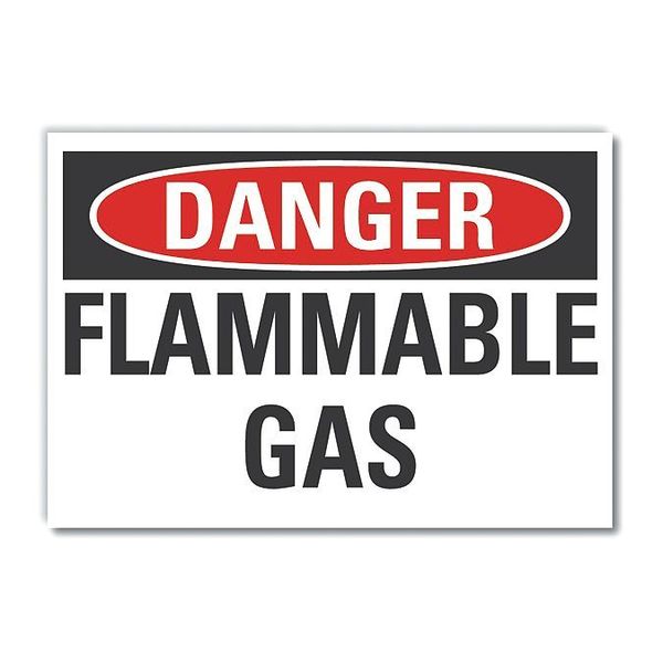 Danger Sign, 7 in H, 10 in W, Non-PVC Polymer, Vertical Rectangle, English, LCU4-0357-ED_10x7