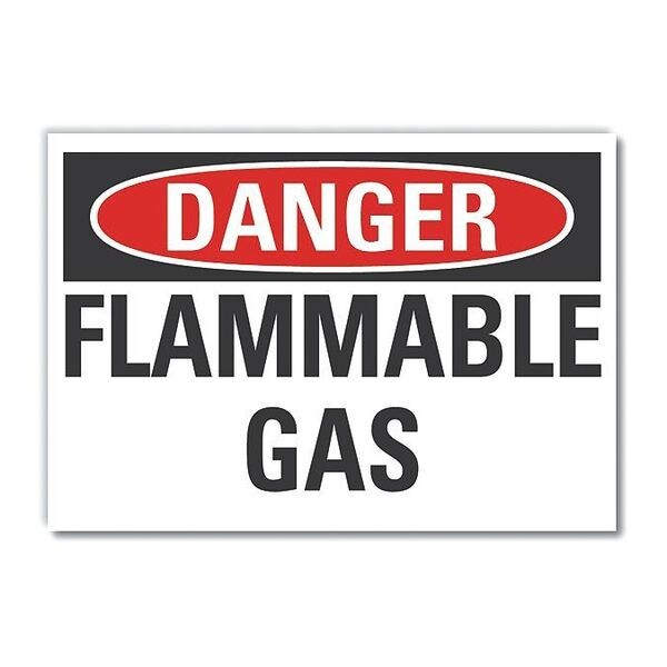 Danger Sign, 3 1/2 in H, 5 in W, Horizontal Rectangle, English, LCU4-0357-RD_5X3.5
