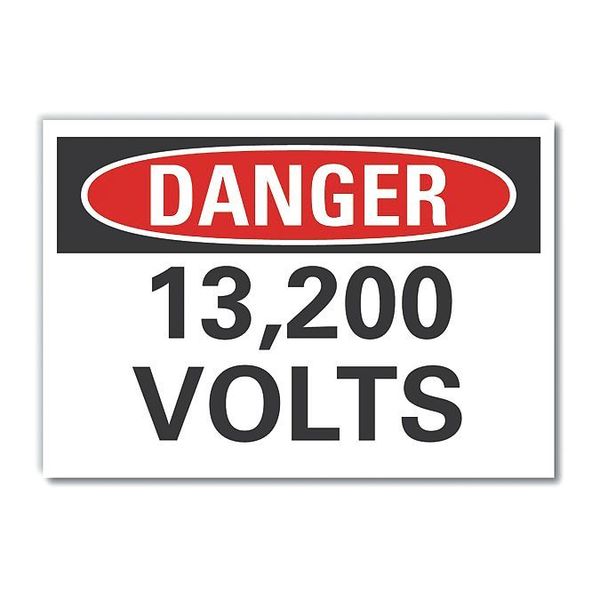 Refl Decal Danger 13,200 Volts, 14