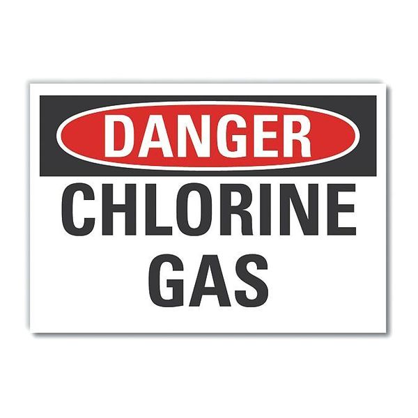 Danger Sign, 5 in H, 7 in W, Horizontal Rectangle, English, LCU4-0352-RD_7X5
