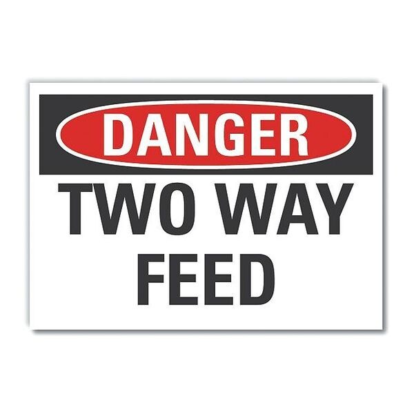 Refl Decal Danger Two Way Feed, 14