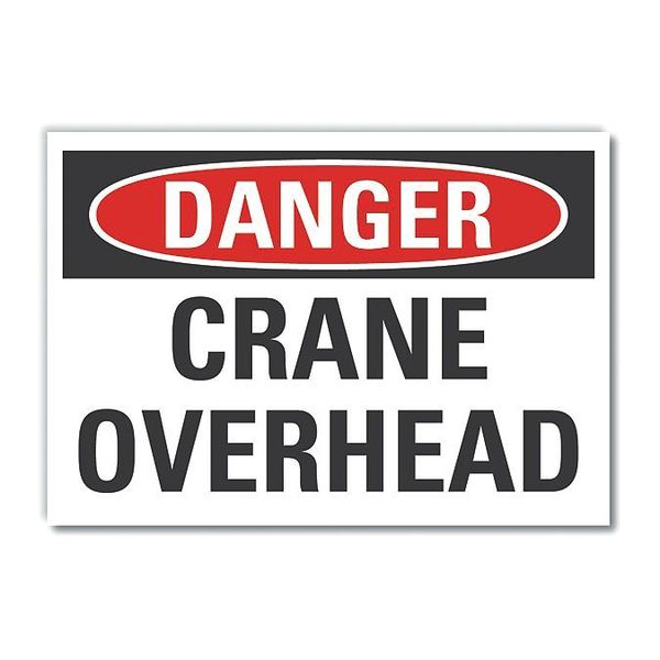 Danger Sign, 7 in Height, 10 in Width, Polyester, Vertical Rectangle, English